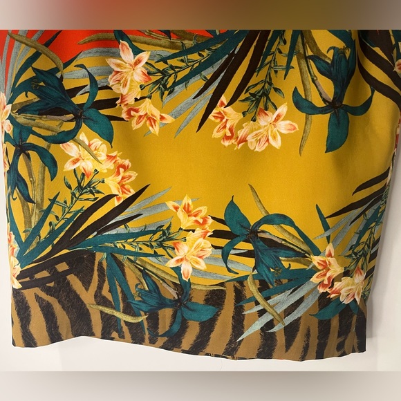 Vince Camuto Bright & Light Weight Border Print Pencil Skirt sz2 - Picture 11 of 12